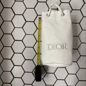 Dior Beauty White Drawstring Cosmetic Pouch | Travel Makeup Bag
